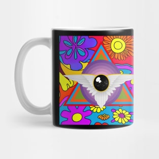 Psychedelic Flower Logo - No Text Mug